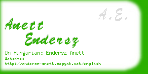 anett endersz business card